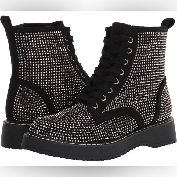 Madden Girl crystal combat boots, US6,5 - Picture 1 of 11